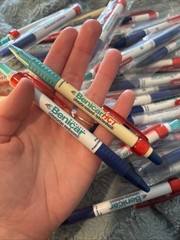 Lot of 46 BENICAR HCT OLMESARTAN PLASTIC DRUG REP PENS RUBBER GRIPS- 2 Styles