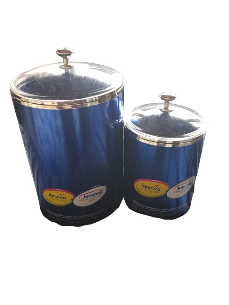 Januvia/Janumet Drug Rep Pharmaceudical Advertising Metal Canister Set