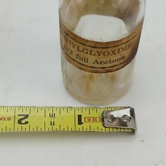 Laboratory Material Chemical Bottle Dimethylglyoxime Glass/Metal Vintage Used