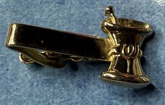 Walgreens Pharmacy Gold Mortar and Pestle Tie clip