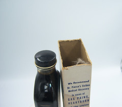 BW – 1950’s Dr Pierce’s Golden Medical Discovery Buffalo NY Medicine Bottle