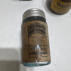 Vintage Medicine Bottle Vaseline Jar + Sal Hepatica, Anacin, Bayer Bottles Lot 4