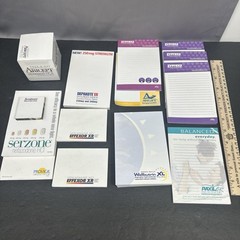 Lot of 14 Pharmaceutical Notepads Some Flawed Partial swag Note Pads