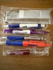 Pharmaceutical Drug Rep Collectible Assorted Promo Pens Lot of 5 and Ruler New