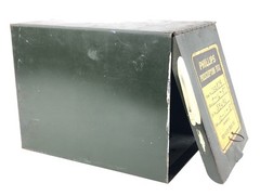 Vintage 1950s Phillips Prescription File Box Fox Vliet Drug Co. Drugstore