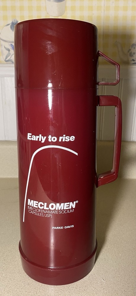 Meclomen Pharmaceutical Drug Rep Promo Aladdins Quart Coffee Thermos Promotional