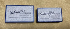 Schaufler Pharmacy Drug Co. Cardboard Prescription Pill Box Belleville ILL 2pcs