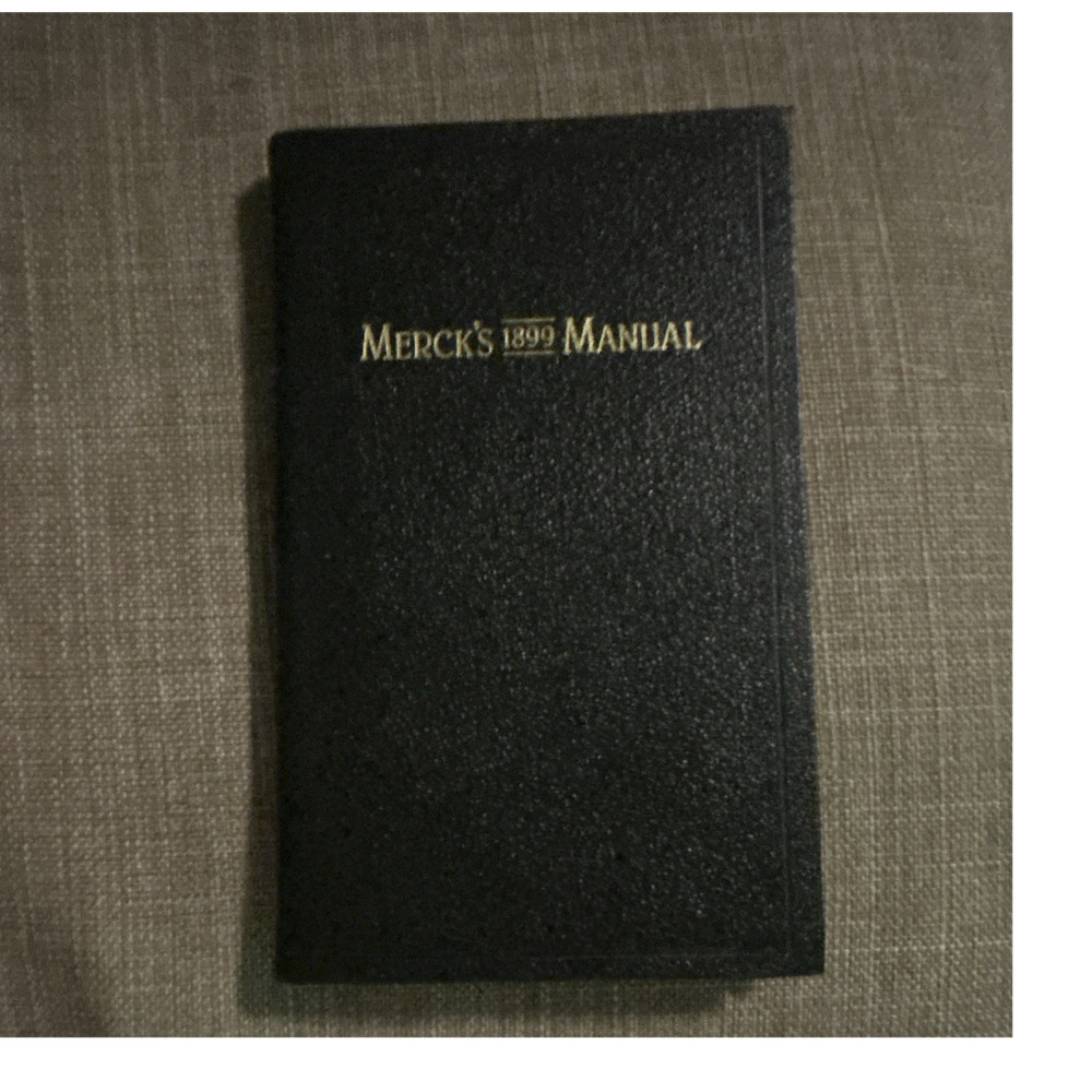 Merck Merck’s 1899 Manual Facsimile First Edition 100th Anniversary Black Book