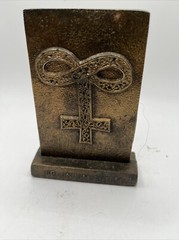 Vintage PHARMACY Bookend BRASS Tinactin 1979 SECUNDUM Artem PAPERWEIGHT