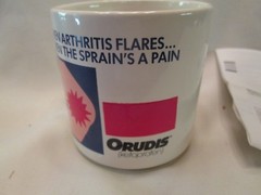 1980s Orudis Arthritis Pain Medical Coffee Mug Cup Magic Changes Design