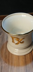 Vintage Blair Specialties Mortar ?(No Pestle) Apothecary Display Retro Gold Gilt