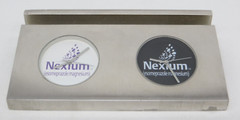 Drug Rep Promo Nexium Dual Clock / Business Card Holder promotional item