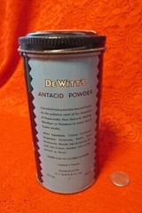 Vintage Original DEWITT’S ANTACID MEDICINE RX POWDER Tin Pharmacy Medical full