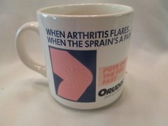 1980s Orudis Arthritis Pain Medical Coffee Mug Cup Magic Changes Design