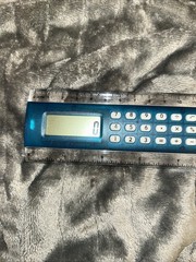Axert Drug Rep 8″ Ruler Calculator Blue Clear Almotriptan Malate Pharmaceutical