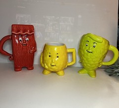 3 DRUG REP Character Mugs (Actos) Muscle-RED. HDL – Yellow. Pancreas – Green