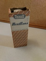 Antique Vintage Rexall Cough Syrup Rexillana Glass Bottle Original box old stock