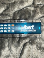 Axert Drug Rep 8″ Ruler Calculator Blue Clear Almotriptan Malate Pharmaceutical