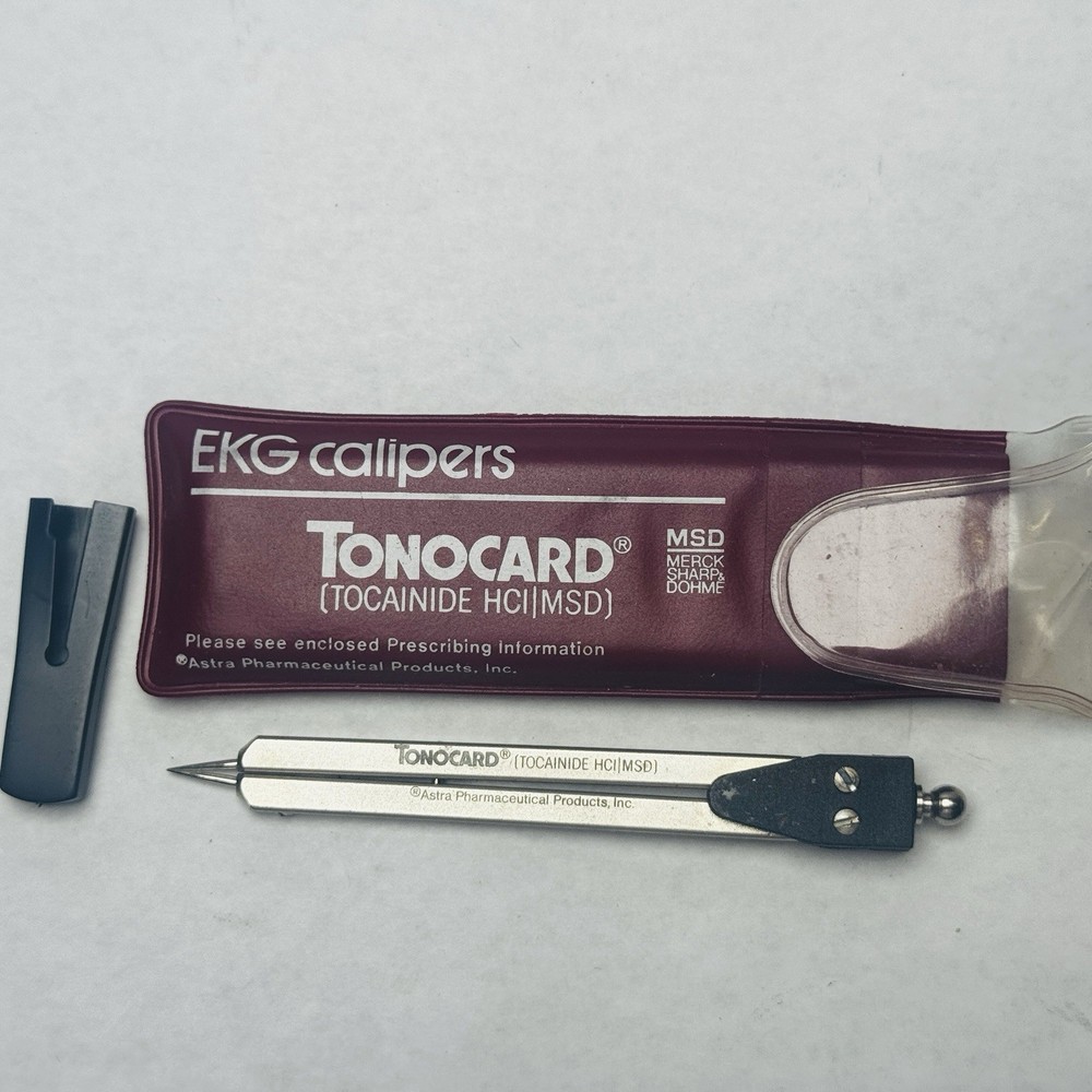 Rare, „Drug rep“ Pharmaceuticals Tonocard EKG Calipers Made In Germany