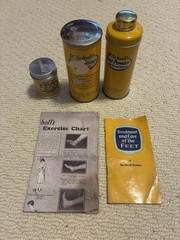 Vintage 1950s Dr. Scholl’s 3 Necessities Foot Treatment Set Box Tins Paperwork