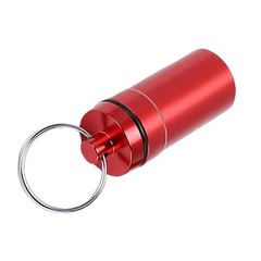 1-5pcs Mini Keychain Tablets Case Water Proof Outdoor Tablets Container Red