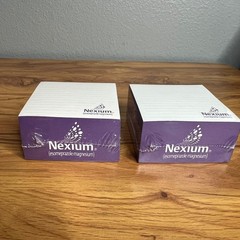 Nexium Memo Pad Set of 2 Purple Pharmaceutical Drug Rep Promo Post-it Blocks NEW