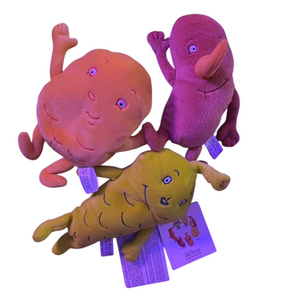 Actos Drug Rep Diabetes Plush Stuffed Beanies Science Toy Steven Smith Set of 3