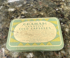 Vintage Graham Laxative Cold Capsules Metal Tin – Associated Products