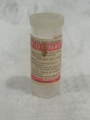 Sandoz Fiorinal EMPTY VINTAGE Barbiturate Medicine Sample Bottle RARE Pharma