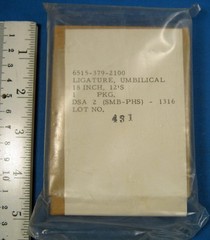 VINTAGE LIGATURE UMBILICAL BOX OF 12 TUBES PACKAGE STILL SEALED FREE SHIPPING