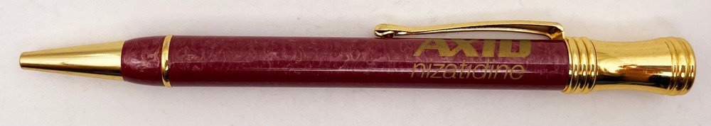 VTG Axid Nizatidine Lilly Medical Drug Rep Pharmaceutical Pen Red Gold Tone