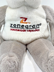 Zonegran Zonisanide Pharm Drug Rep Promotional 9″ Bean Bag Bear 50 Mg Capsules