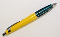 Heavy Metal REBIF Pharmaceutical Pen Yellow and Green New in Sleeve Torpedo