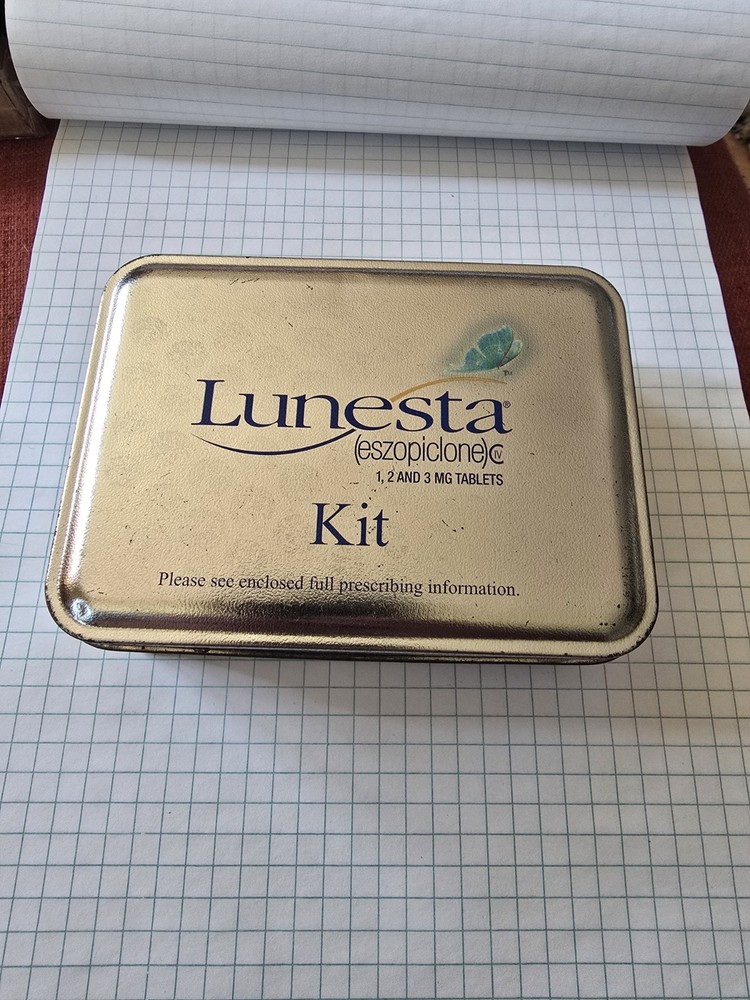 Lunesta Tin: Vintage Medicine Drug Rep Memorabilia Pharmacopia