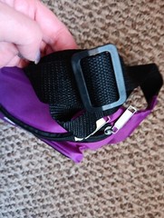 FOSRENOL Pharmaceutical Drug Rep. Advertising Purple Fanny pack 3 zip pockets