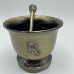 VTG Mortar & Pestle Lot of 5 Decorative Brass Apothecary Pharmacy Pill Grinder