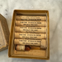 Antique Eli Lilly & Co USA Emetine Hydrochloride for Dental Use-Rare-Not For Use