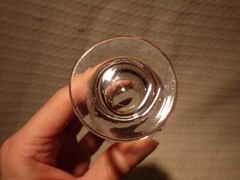 Antique Engraved Glass Medical / Scientific Measuring Jug Flask