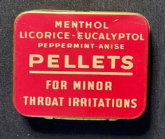 Advertising Medicine Tin HELPS Throat Pellets National Licorice Co Brooklyn NY