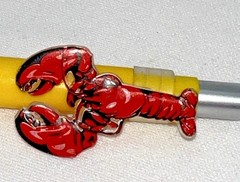 LOBSTER EpiPen Drug Rep Collectible Pharmaceutical Clicker Pen Red Pocket Clip