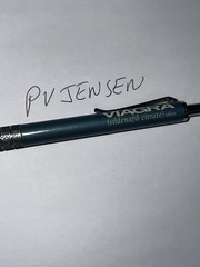 Drug Rep VIAGRA Collectible Heavy Metal Click Pen RARE Black Ink Works Vintage