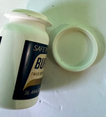 Bufferin Tablets Vintage Medicine Plastic Bottle-A4
