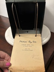 Vintage Green Metal Pharmacy RX File Storage Box Medical 1974 Phillips