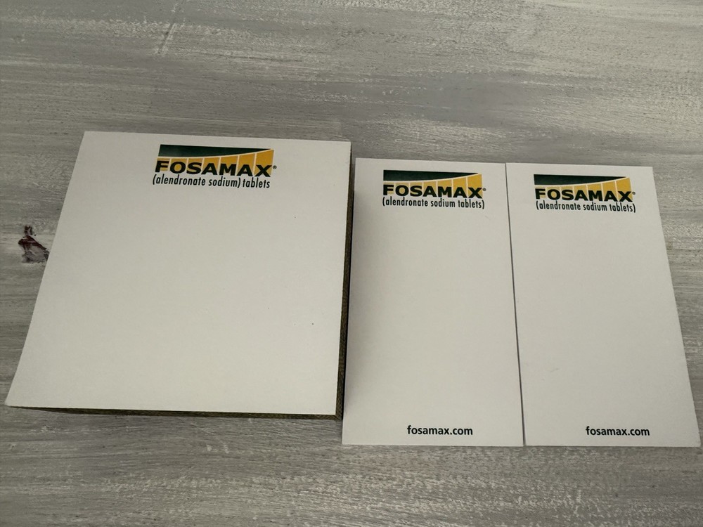 Lot of 3 Fosamax Pharmaceutical Drug Rep Notepad Sticky Notes Advertising