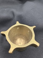 Vintage Solid Brass Mortar And Pestle, 2 X 2.75 And 3.75Inches