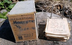 Pharmacy Narcotic Prescription Record Samuals Products File Box 200+ Scripts 48′