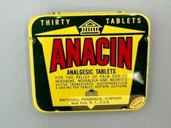 Vintage Anacin & Certified ASPIRIN Medical Drug Advertising TINS