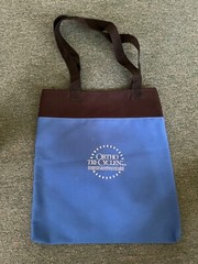 pharmaceutical drug rep tote & laptop carry bag & leather id tags