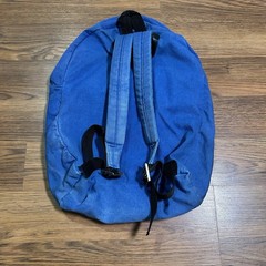 Vintage Zoloft Pharmaceutical Drug Rep Promotional Backpack Canvas Logo Blue