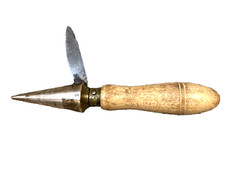 Apothecary Cork Borer Sharpener Copper Wooden Handle Chemist Moonshiners VTG 8″